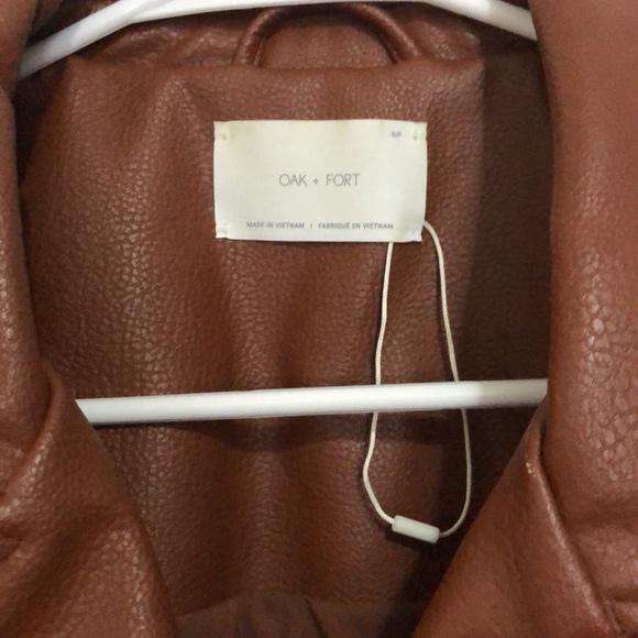Oak + Fort brow faux vegan leather jacket - Picture 2 of 4